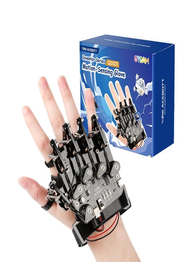 ايسبوت قفاز استشعار الحركة ESP32 يدعم Arduino و ACECode و Python، مجموعة أدوات STEM للمبتدئين في مجال الروبوتات واليد الميكانيكية، ذراع بخمسة أصابع للتحكم في مجموعة الروبوت، مجموعة العلوم/البرمجة/الترميز - Image 1